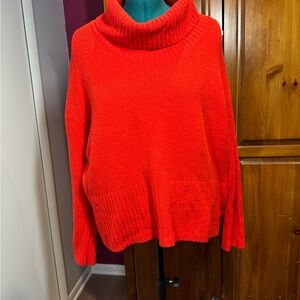 EUC- Rachel Zoe cozy bright red cowl neck sweater. Size XL